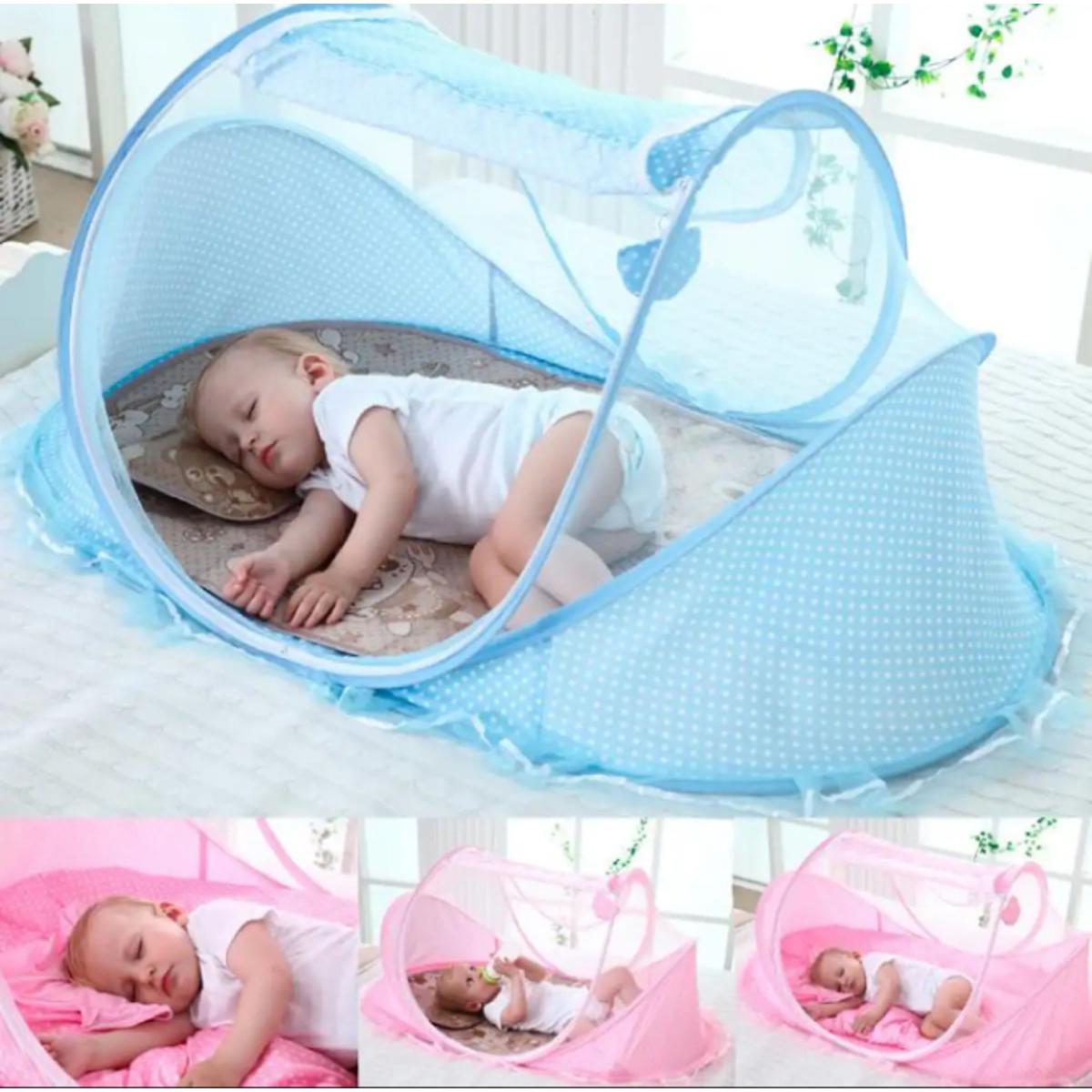 Newborn baby bed with net sale