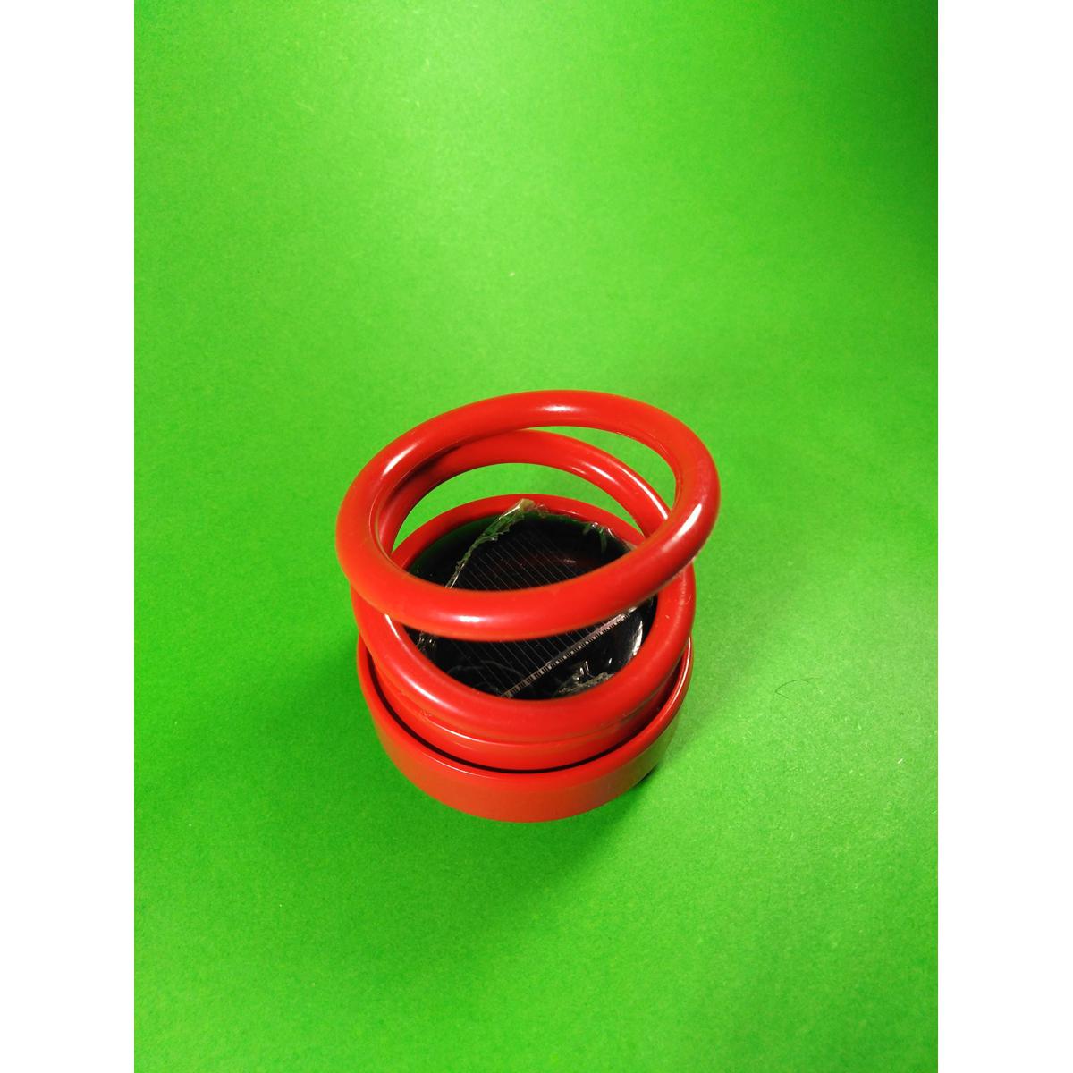 BIG Size Solar Power Ring Car Aroma For Car Dashboard Decoration # RED