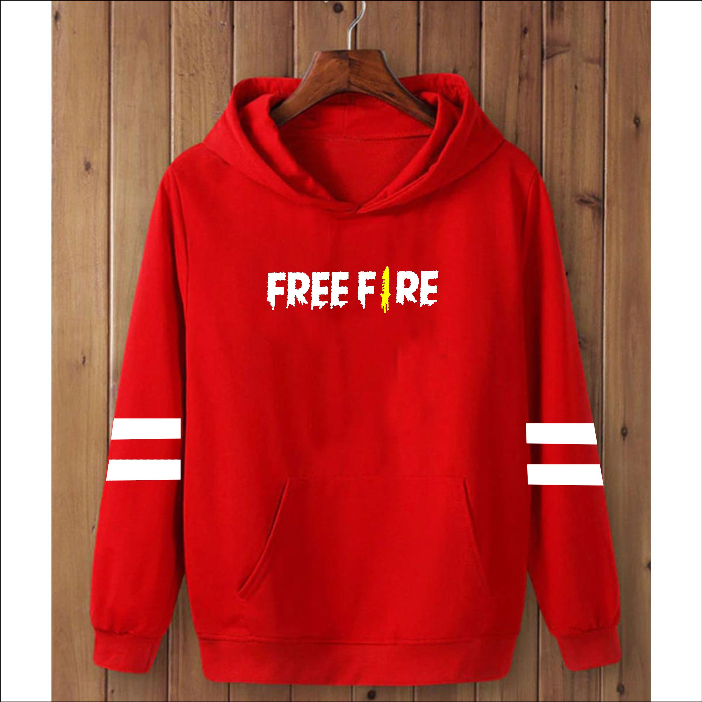 FREE FIRE Printed Hoodies for Men winter pullover