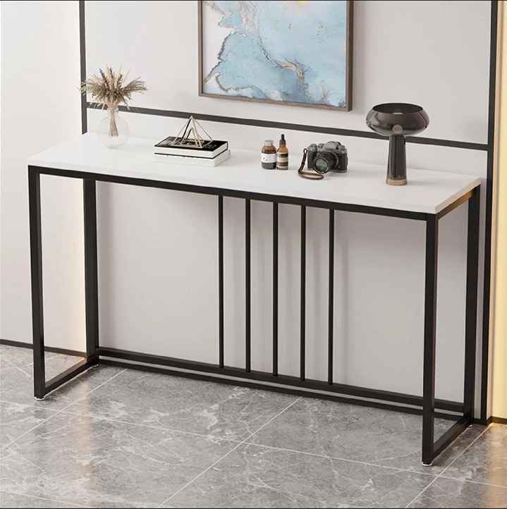 Luxury Golden Metal Console Table with Marble Top | Modern Entryway & Hallway Console Table for Living Room & Bedroom