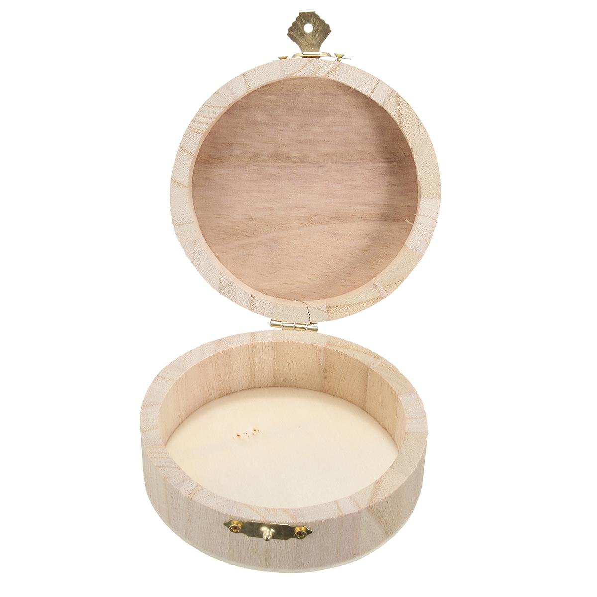 round wooden craft boxes