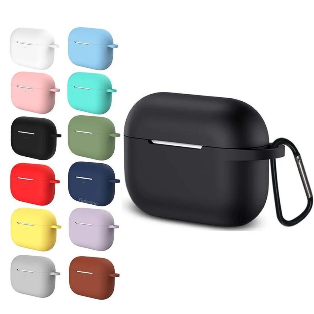 Soft Silicone Case – Soft Silicone Protective Cover with Keychain, Shockproof, Dustproof, Anti-Slip, Wireless Charging Compatible – Fits Pro 1st & 2nd Generation
