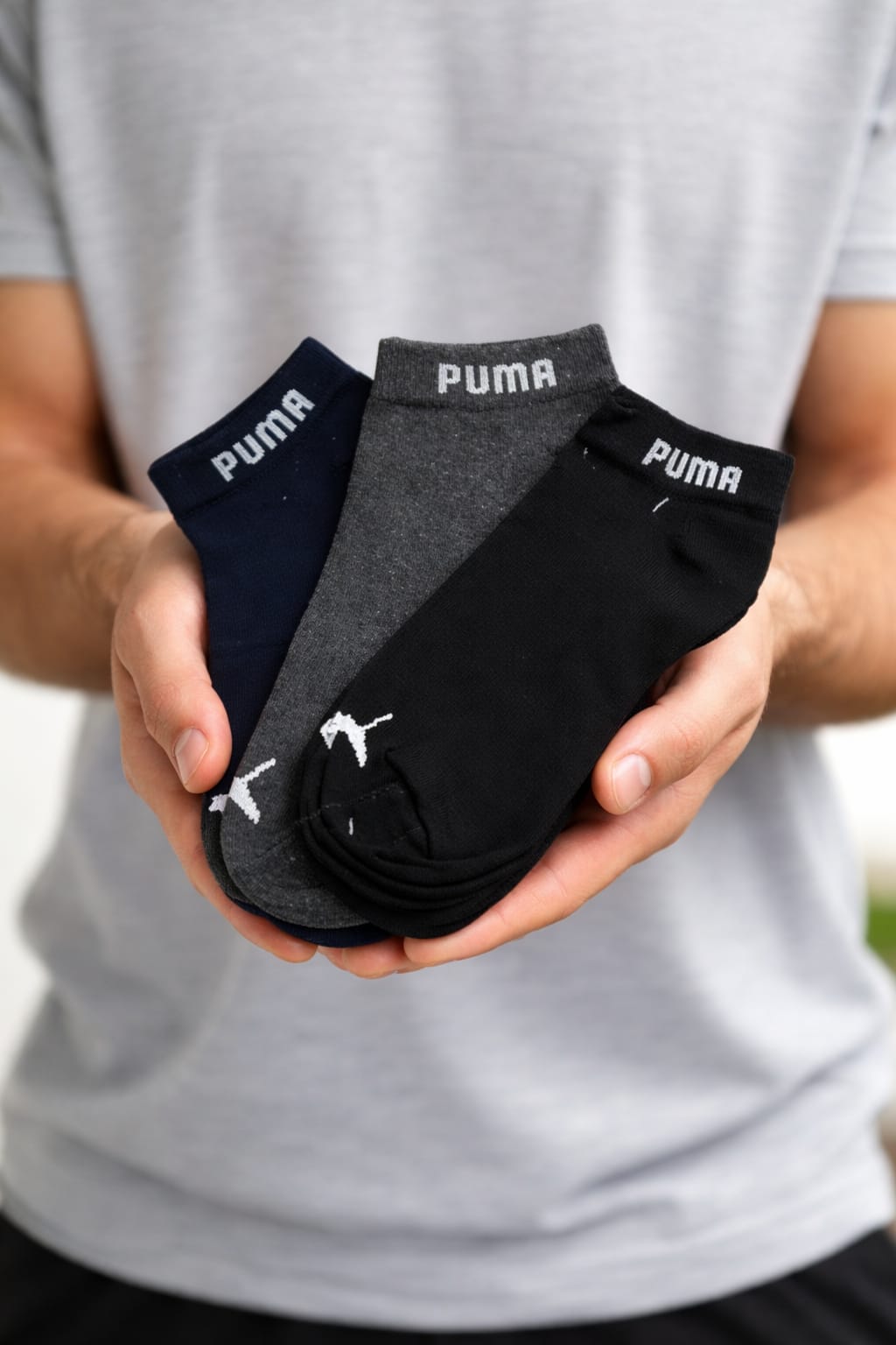 Pack of 3 Premium Ankle Socks for Men & Women - Cotton Rich Breathable Short Socks