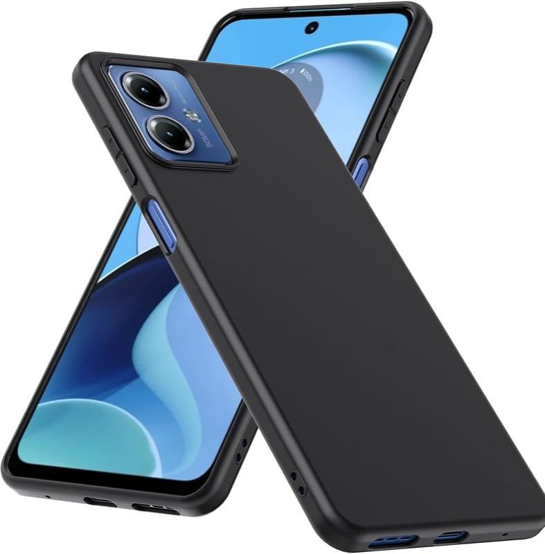 Motorola Moto G54 5G Liquid Silicone Case | Soft Gel Shockproof Protective Back Cover (Black)
