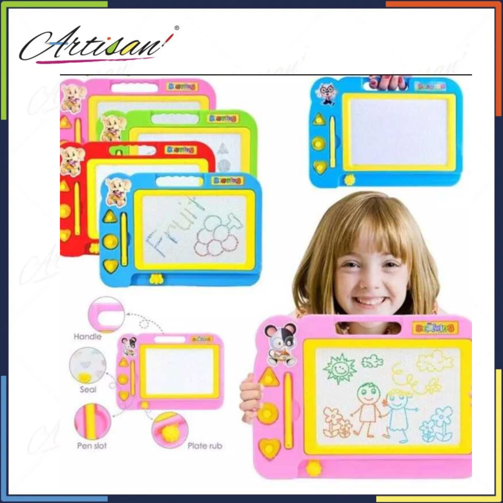 Magnetic Learning Drawing Board Erasable Doodle Board Educational Writing And Sketching Pad for Kids Travel Games Educational Toys