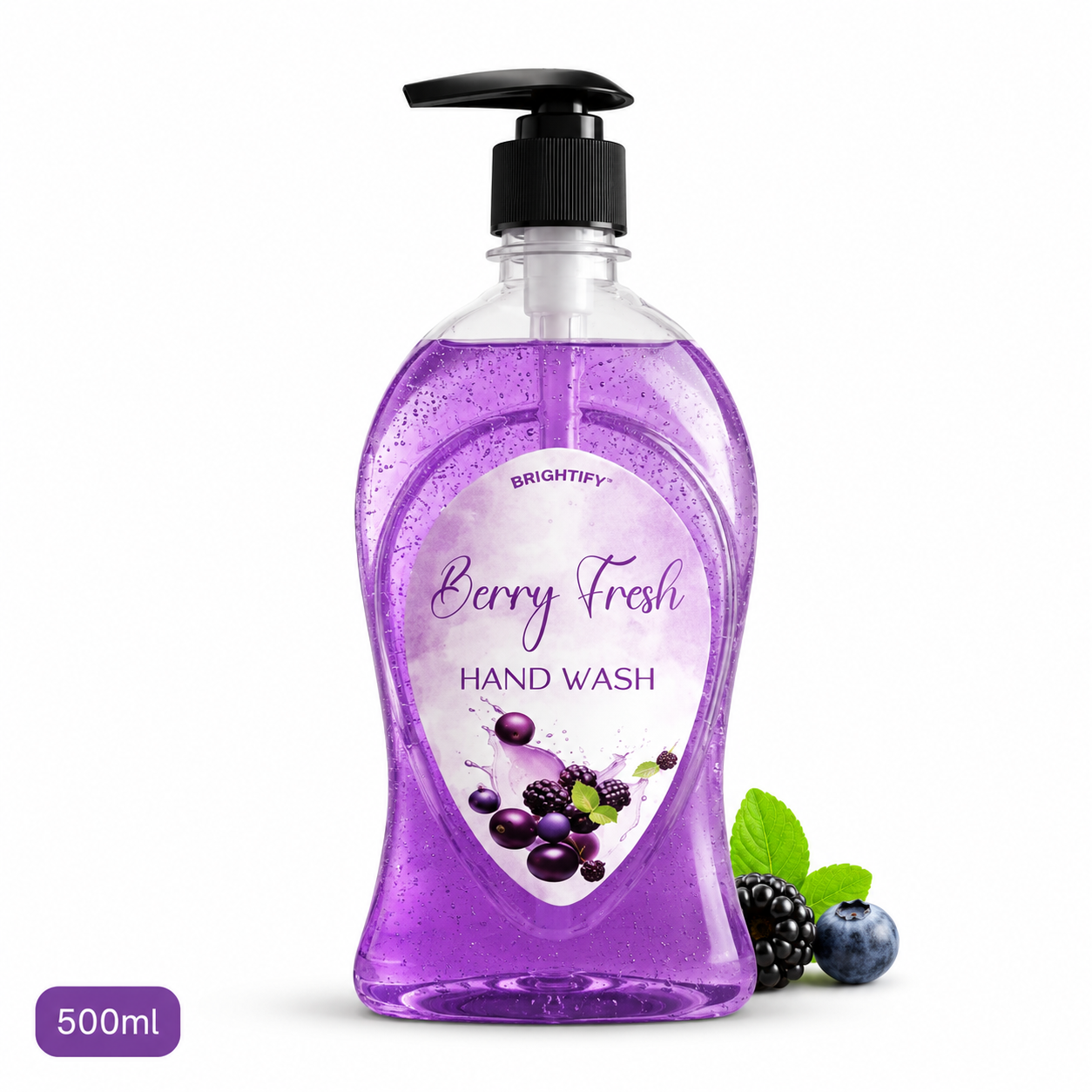 Brightify Berry Fresh Hand Wash 500ml | Long Lasting Berry Fragrance | Moisturizing Vitamin E Liquid Hand Wash price in Pakistan