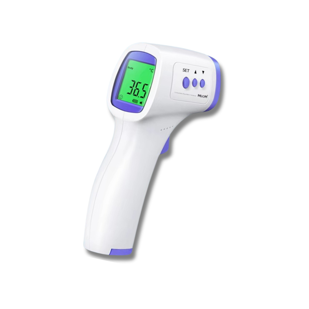 Momsolutions No-Touch Thermometer for Adults and Kids, Accurate Digital Baby Thermometer, Fever Alarm & Silent Mode, 2 in 1 Forehead & Object Mode