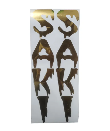Stickers SAKI Shine Golden bat Sticker for Cricket SAKI Bat Stickers In New Edition 2024