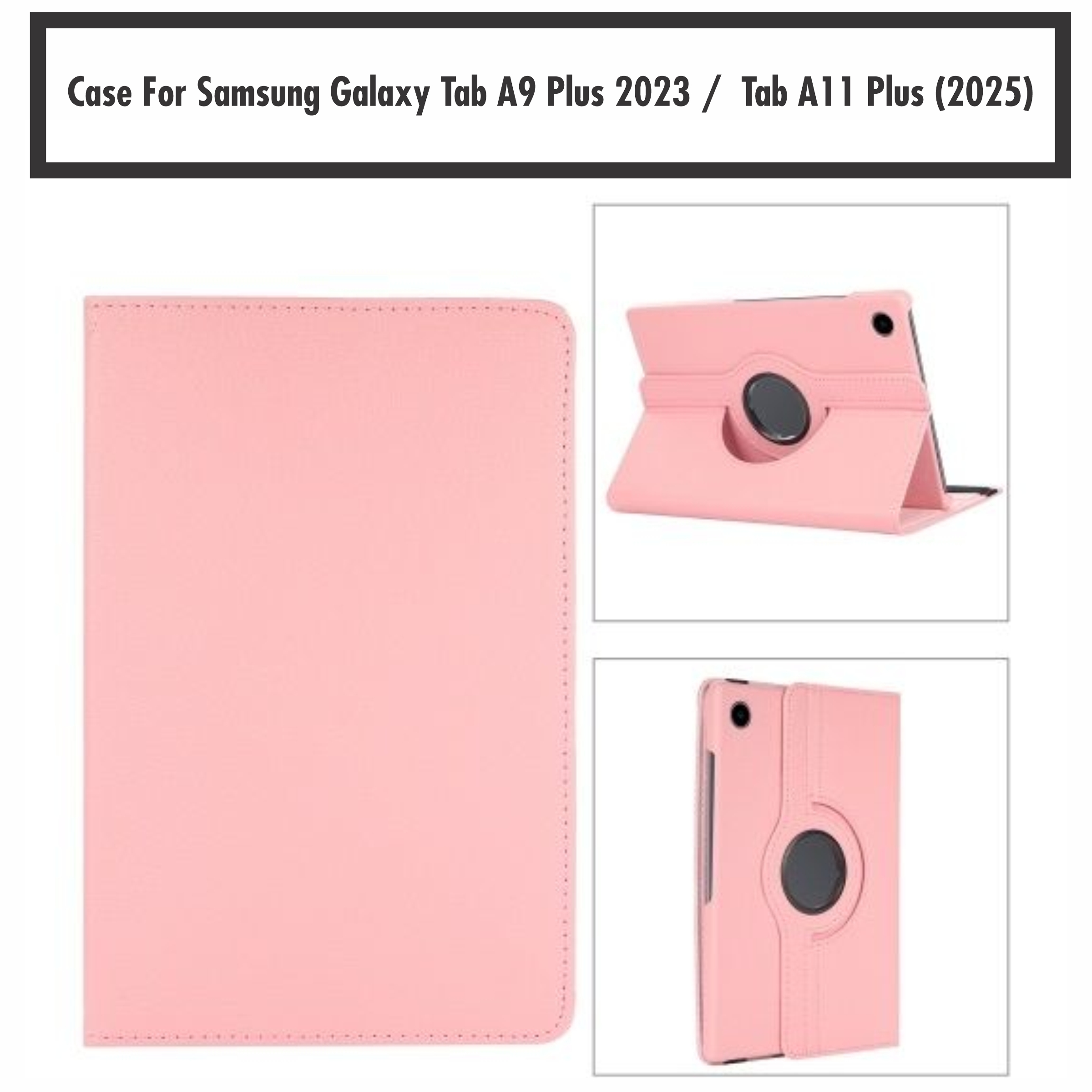 Case For Samsung Galaxy Tab A9 Plus 2023 / Tab A11 Plus (2025) 360 Degree Rotating Protective Cover, Smart Stand Case for 11 Inch Tablet, Compatible with A9+ A11+ [SM-X210/X215/X216]