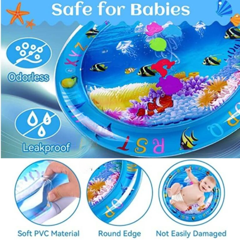 Baby Water Play Mat Inflatable Infant Tummy Time Leakproof Activity Toy Mat For Infants And Toddlers