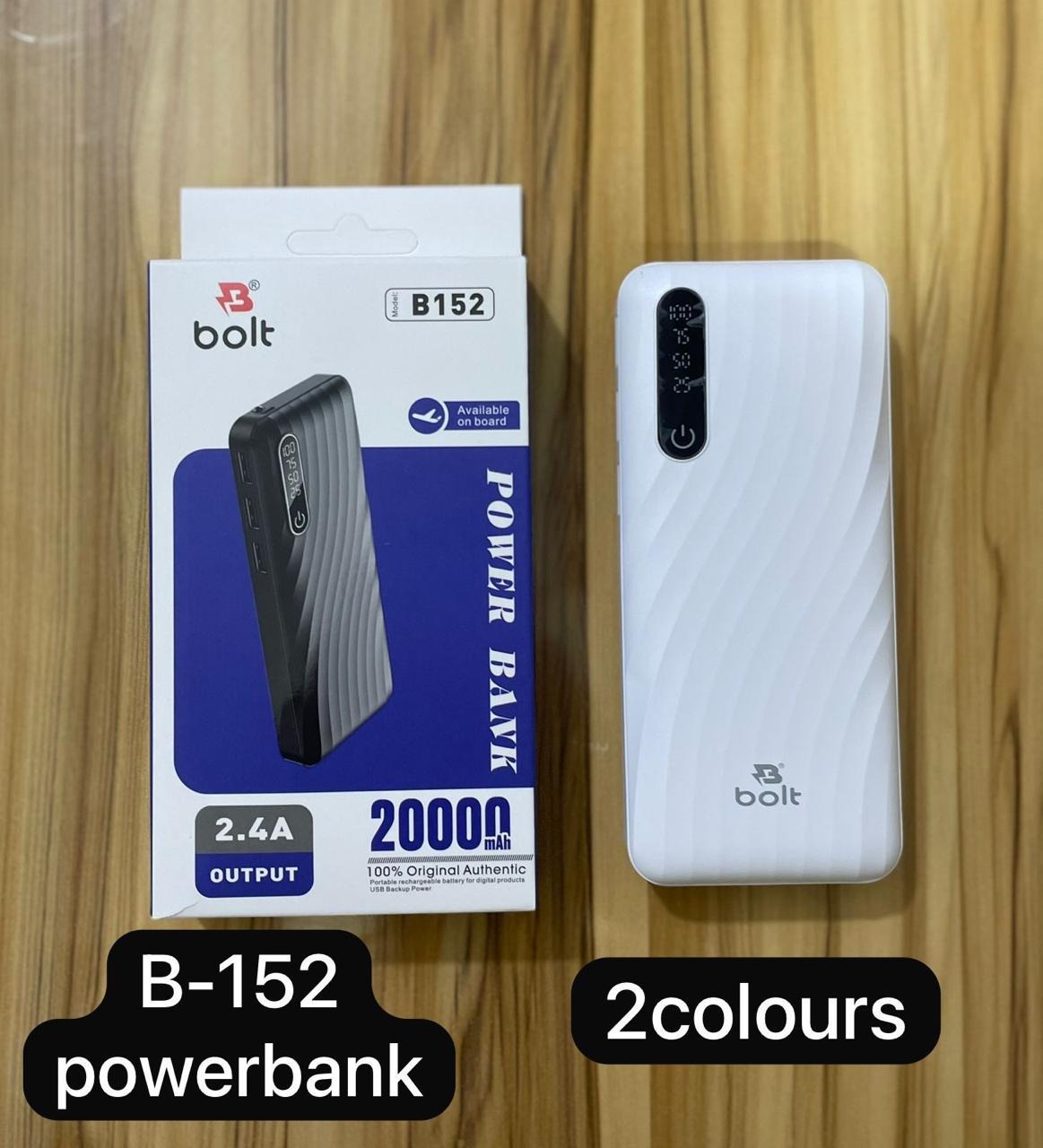 20000mAh Portable Power Bank B150 - High Speed 2.4A Charging External Battery Pack - Digital Battery Indicator Slim Powerbank - Universal Mobile Phone Charger for All Tablets and Smartphones - Premium Quality Backup Battery