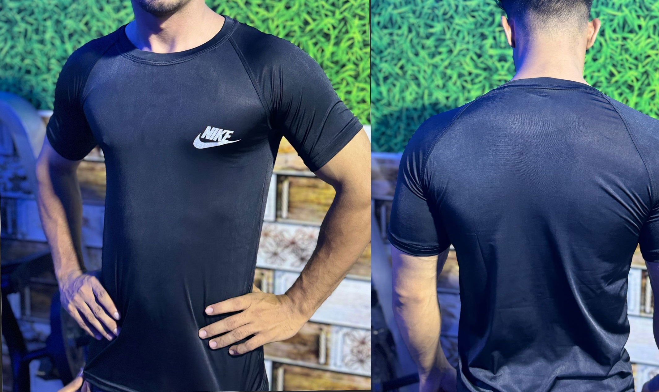 Black Half Sleeve Compression Tee T Shirt, Gym T Shirt, Mens Compression Base Layer Top Thermal Gym Sports Shirt, Gym Wear, Active Wear