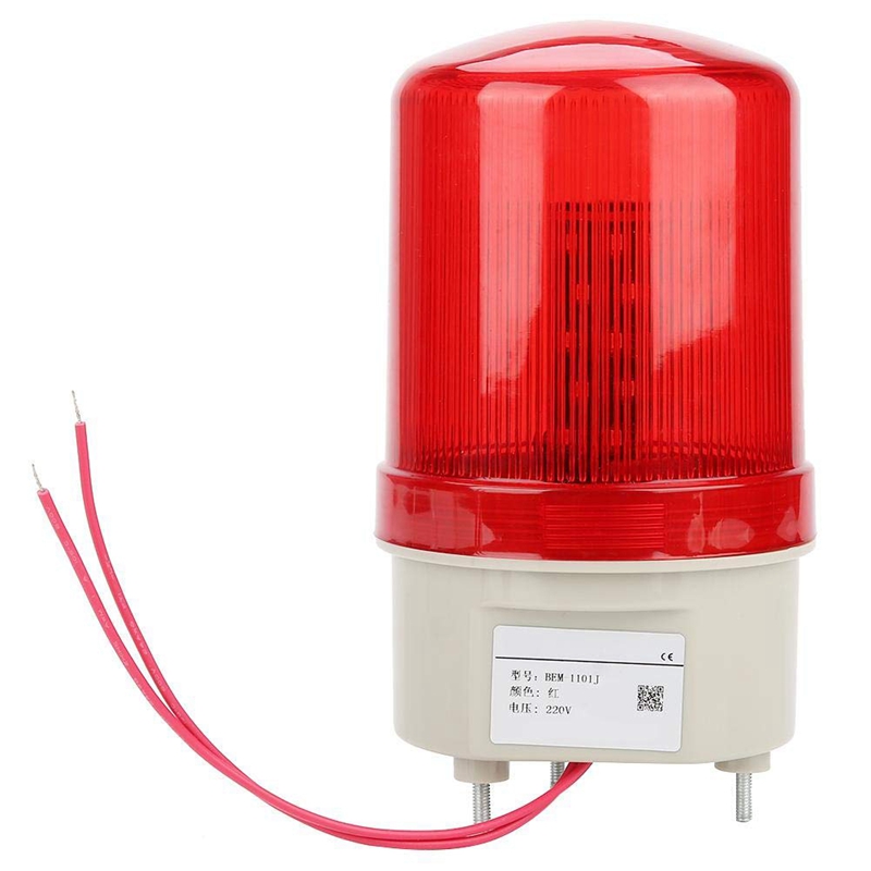 Industrial Flashing Sound Alarm Light,BEM1101J 220V Red LED Warning