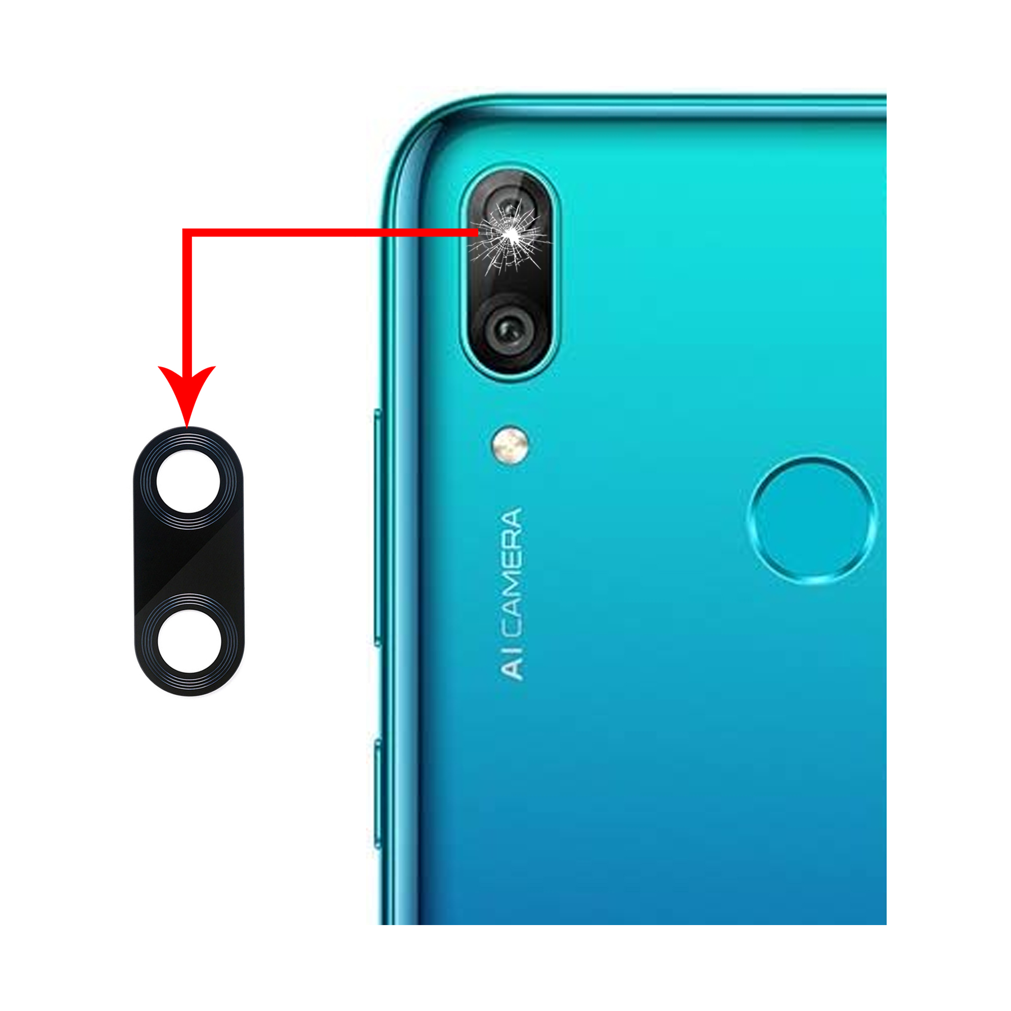 2 in 1 Tempered Glass For Huawei Y8P Y7P Y6P Y5P Camera lens Screen Protector Fi