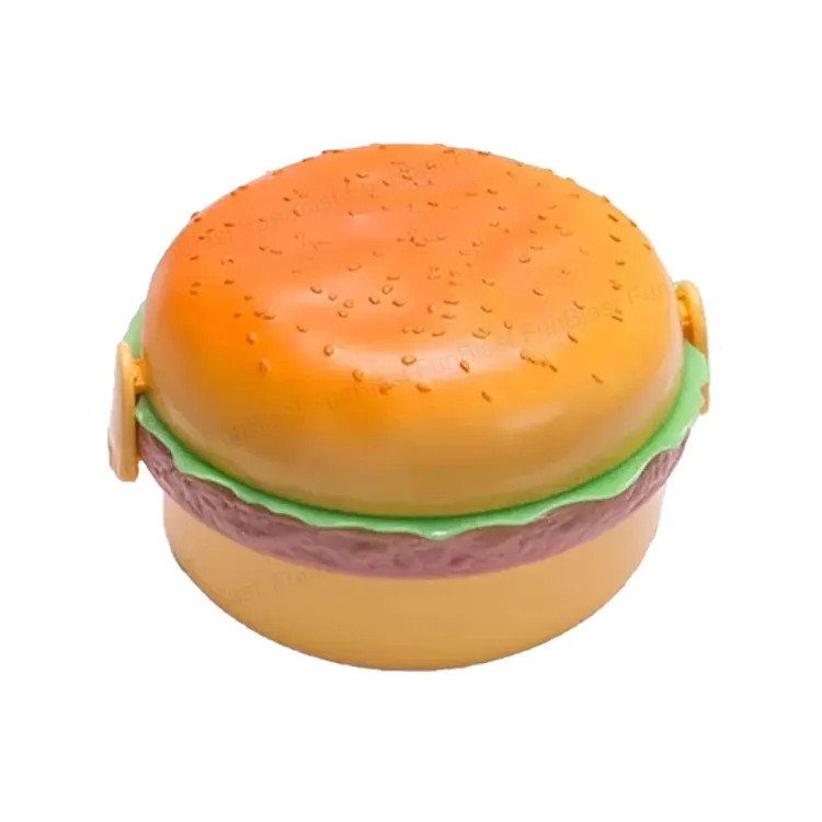 1pc Cute Hamburger Shaped Plastic Lunch Box - Portable Food Container for  Healthy Meals on the Go