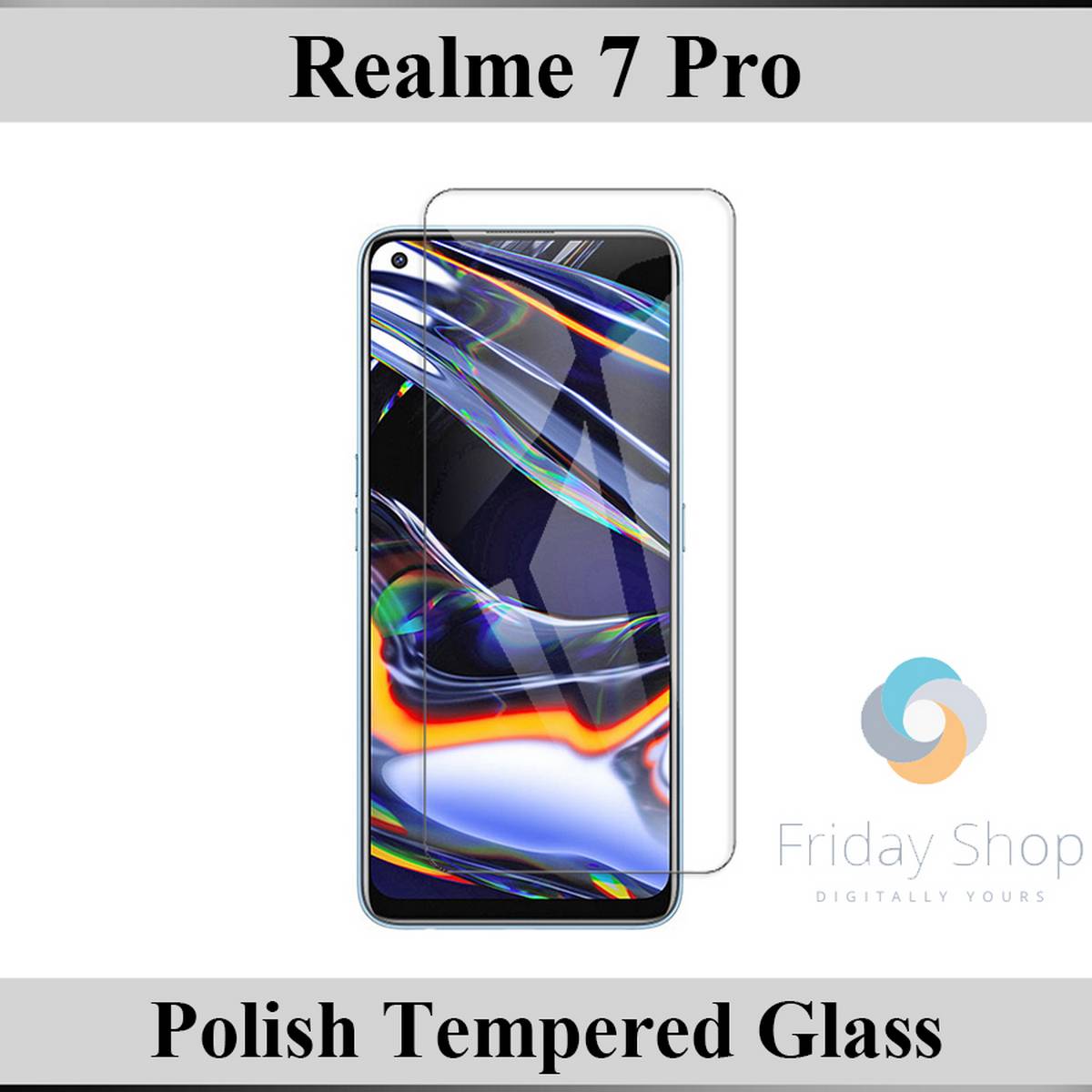 Realme 7 Pro Tempered Glass Screen Protector Premium High Quality Polish Glass For Realme 7 Pro price in Pakistan