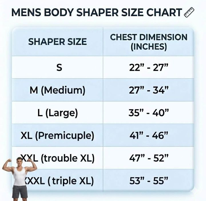 Men Body Shaper Compression Vest | Slimming Tummy Control Shirt for Men | Chest & Waist Shaper | Slim Fit Body Shaping Undershirt | Comfortable Compression Tank Top