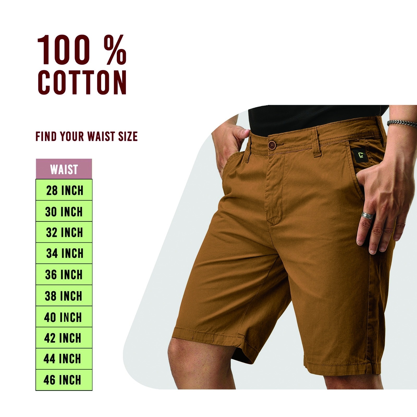 HashBack Elasticated Cargo Shorts For Men - Fashionable And Stylish Men's Summer Wear, Ideal For Wash-And-Wear