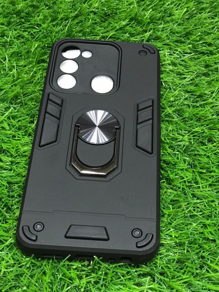 Tecno Spark 8C Back Cover Ring Armor Case Lens Protection Shock Proof