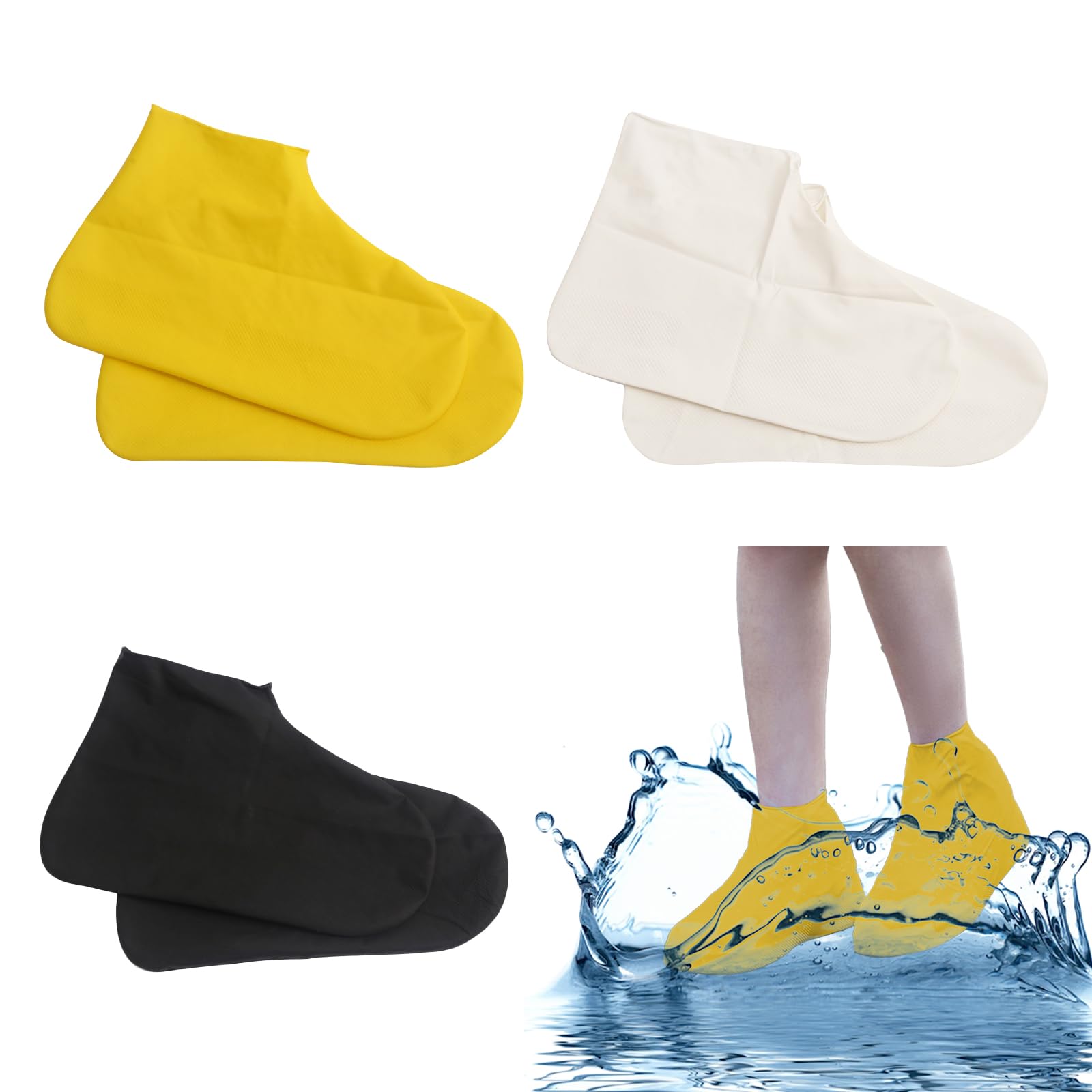 Silicone Waterproof Non-Slip Reusable Rain Shoe Covers – Durable & Protective