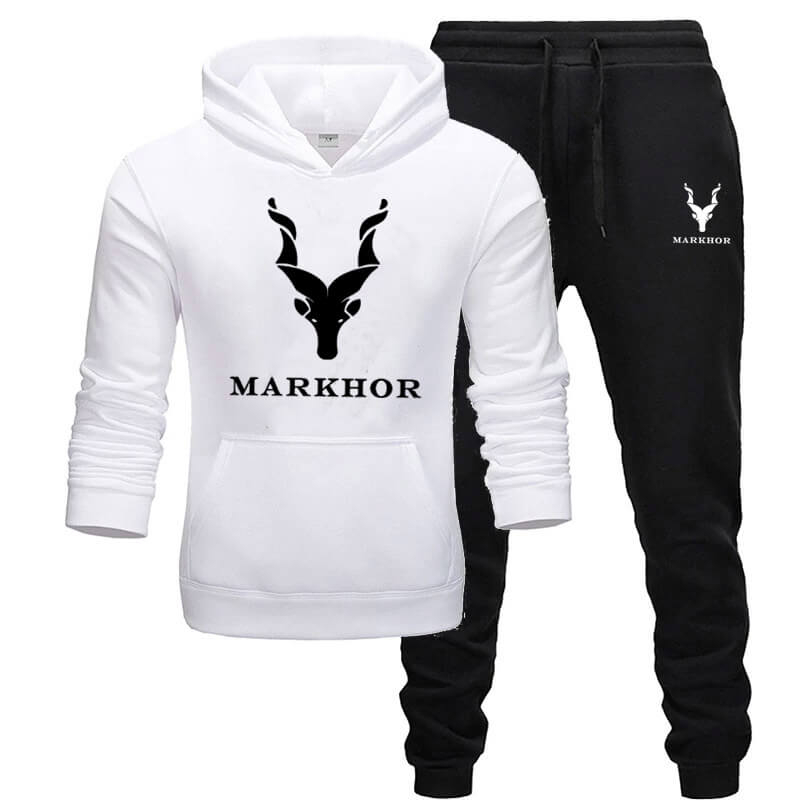 Markhor Printed Fleece Winter Tracksuit Hoodie and Trouser for Men