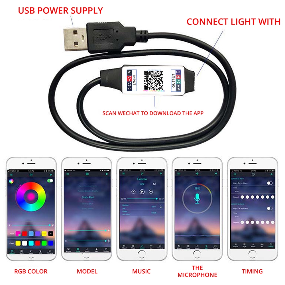 Twilight RGB 5050 LED Strip Light 2M, Adhesive, Mobile app Control, Multi Color Changing Smart LED Lights for Room, TV Backlight, Gaming Setup, Music Sync, Remote Control Decoration Lights