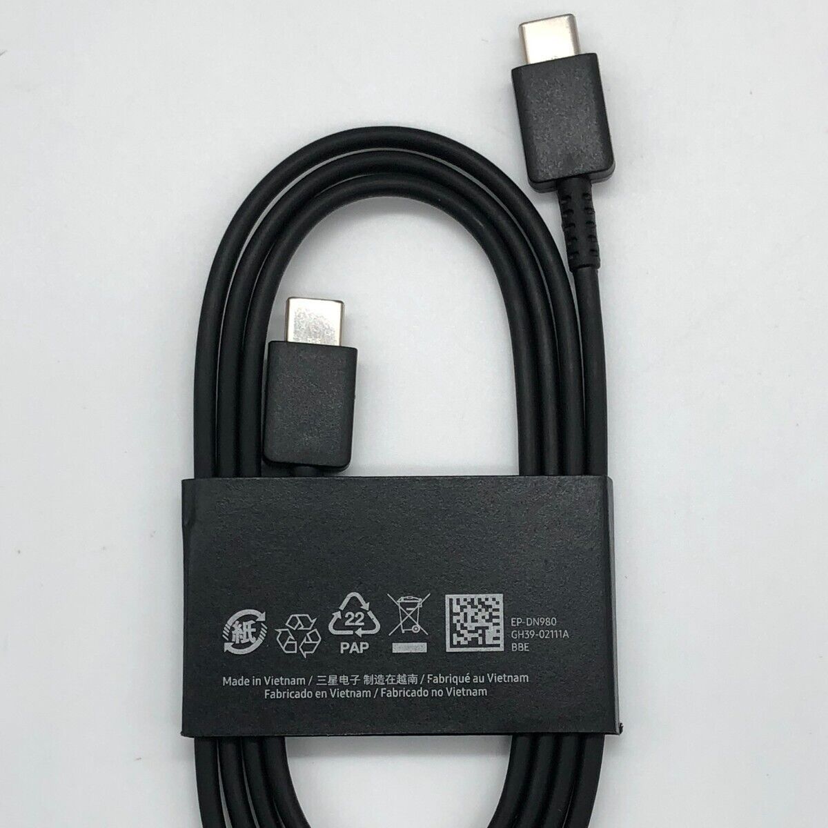 100% Original Samsung Galaxy Cable Dual Type C To Type C Super Fast Charging 35W / 25W / 15W  3A For Galaxy S22 5g S21 Ultra S20 Note 20 10 A71 A32