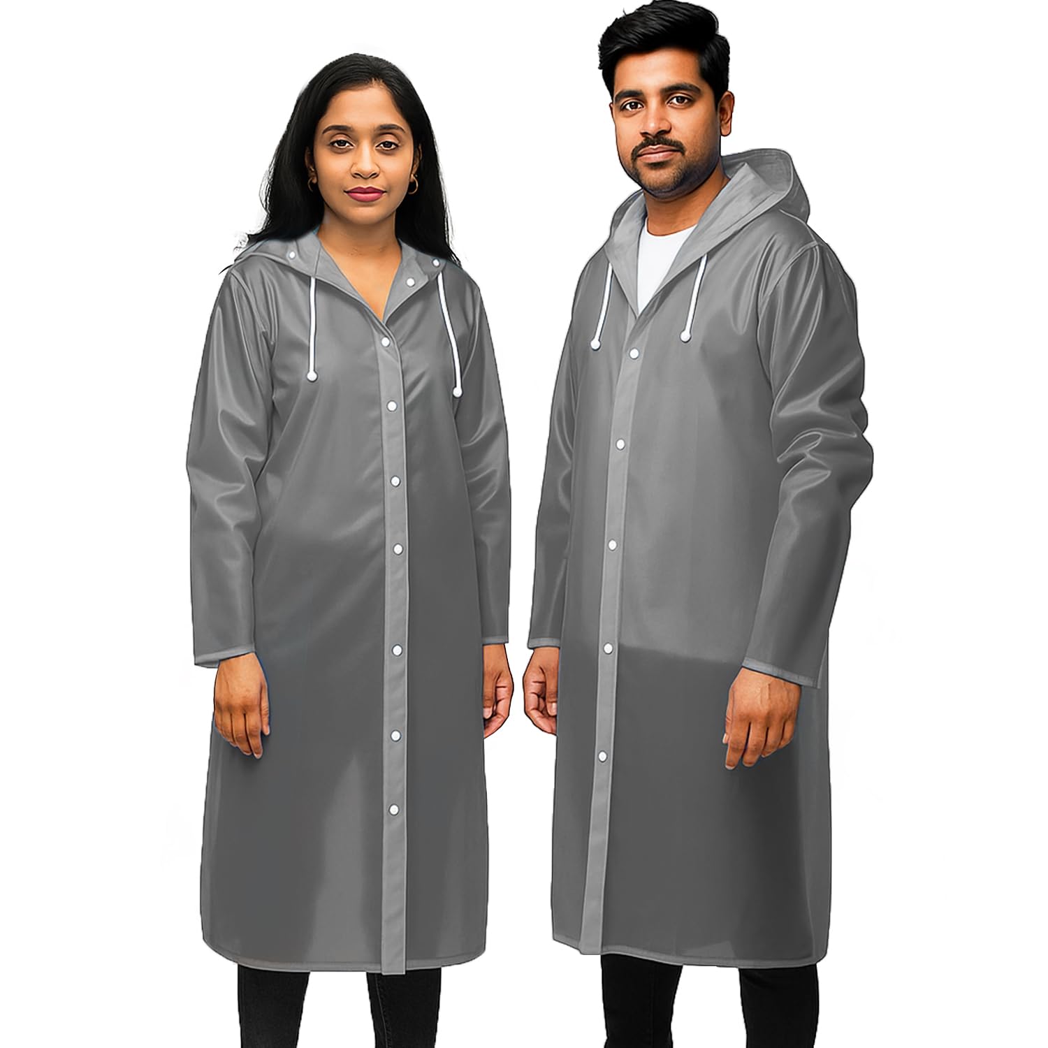 EVA Waterproof Unisex Rain Coat Hooded Full Sleeves Outdoor Men, Women, Boys & Girls Rainwear Poncho Raincoat for Camping, Hiking & Travelling