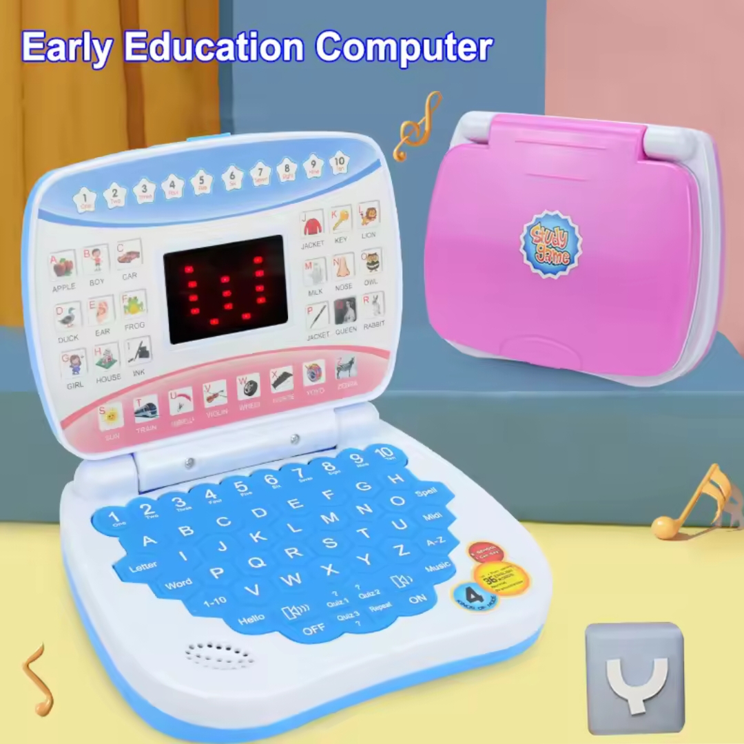Mini LED Display Learning Activity Educational Laptop Toy For Kids Study Game suitable for perschool boys and girls