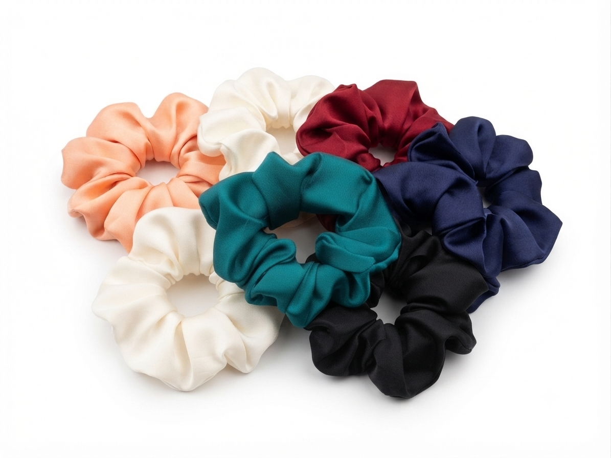 Silk Scrunchies for Women & Girls - Pack of 3/6/12 Soft Satin Hair Ties, Large Elastic Ponytail Hair Bands, No Hair Breakage