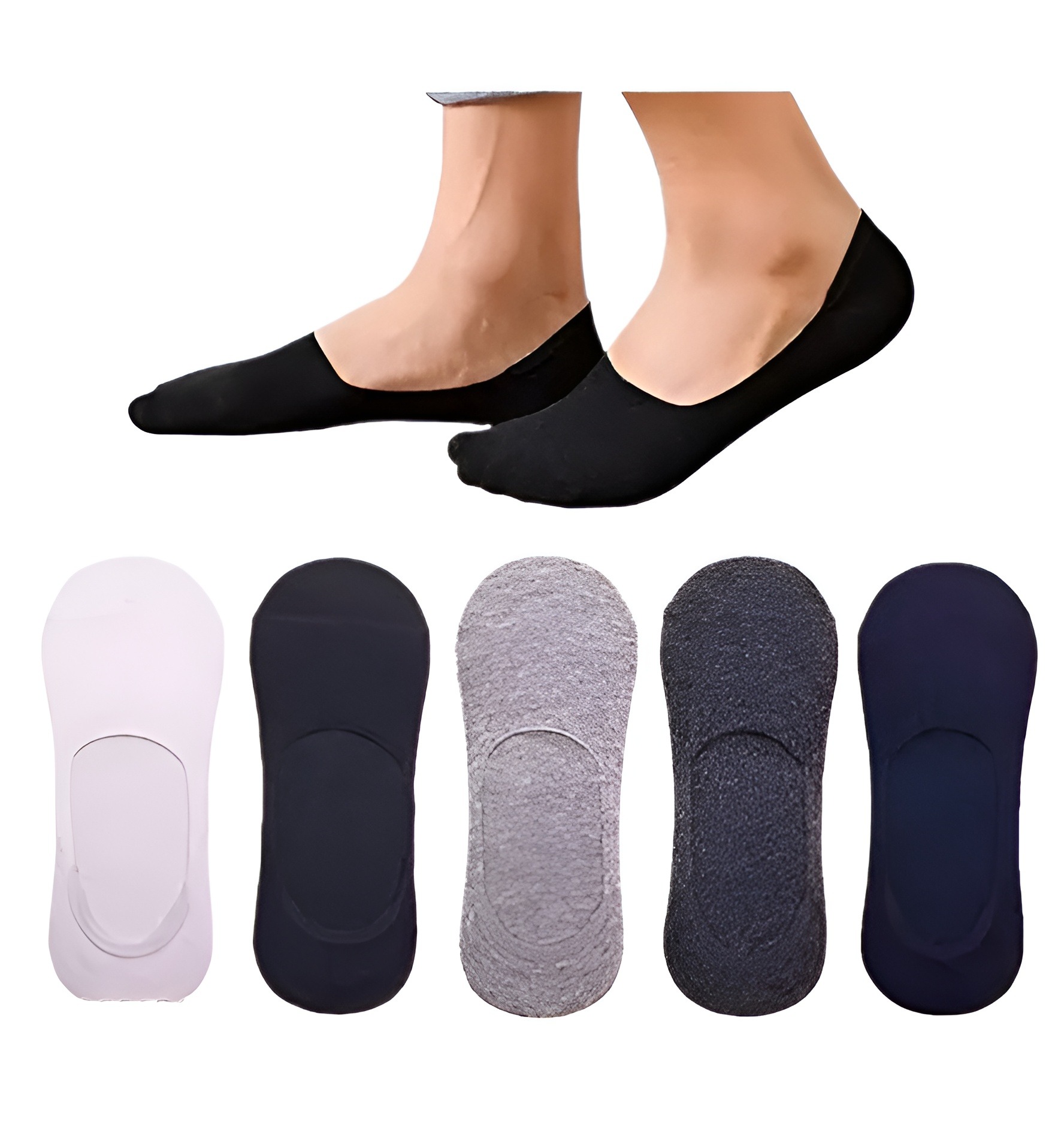 Pack of 1,3,6 &12 cut loafer ankle socks for men and women