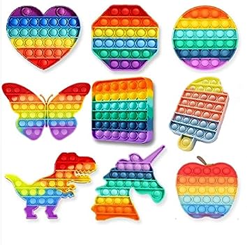 Pop It Fidget Toys, Push Pop Bubble Fidget Sensory Toy, Autism Special Needs Stress Relief Toy, Anti-Anxiety Fidget Toy, Novelty Gifts for Girls - H50900