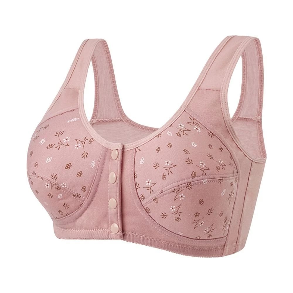 Front Open Wide Strap Non Padded Non Wired Maternity Nursing Bra Plus Size