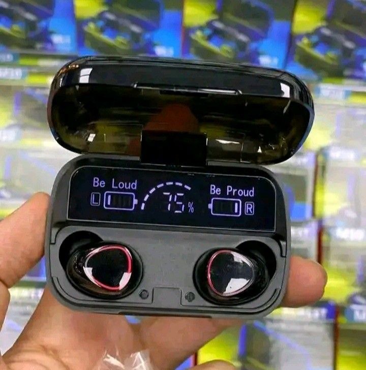 M10 Earbuds wireless Bluetooth with LED Display Charging Case | Stereo Sound | Touch Control | Long Battery Backup