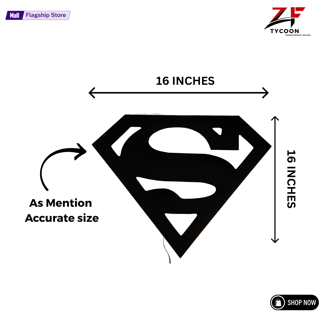 ZF Superman Lamp, Led Gaming Room, Wall Decor Night Lamp, for Gift, Kids Room, Gaming Setup, Gaming Room, Man Cave,Led Lamp,Decore