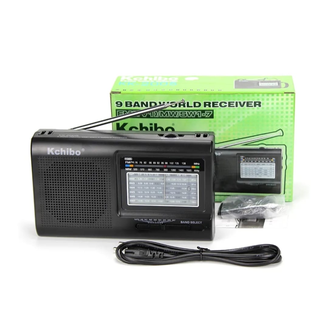 KCHIBO 2005 Portable 9 Band World Receiver Radio FM (TV1)/MW/SW1-7