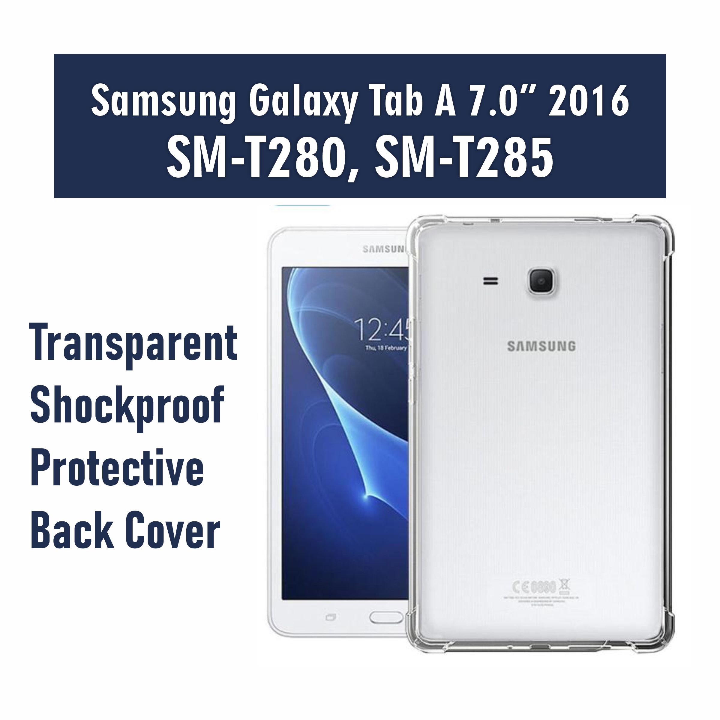 Samsung Galaxy Tab A 7inch 2016 SM-T280 T285 Tablet Case Transparent Cover Tpu