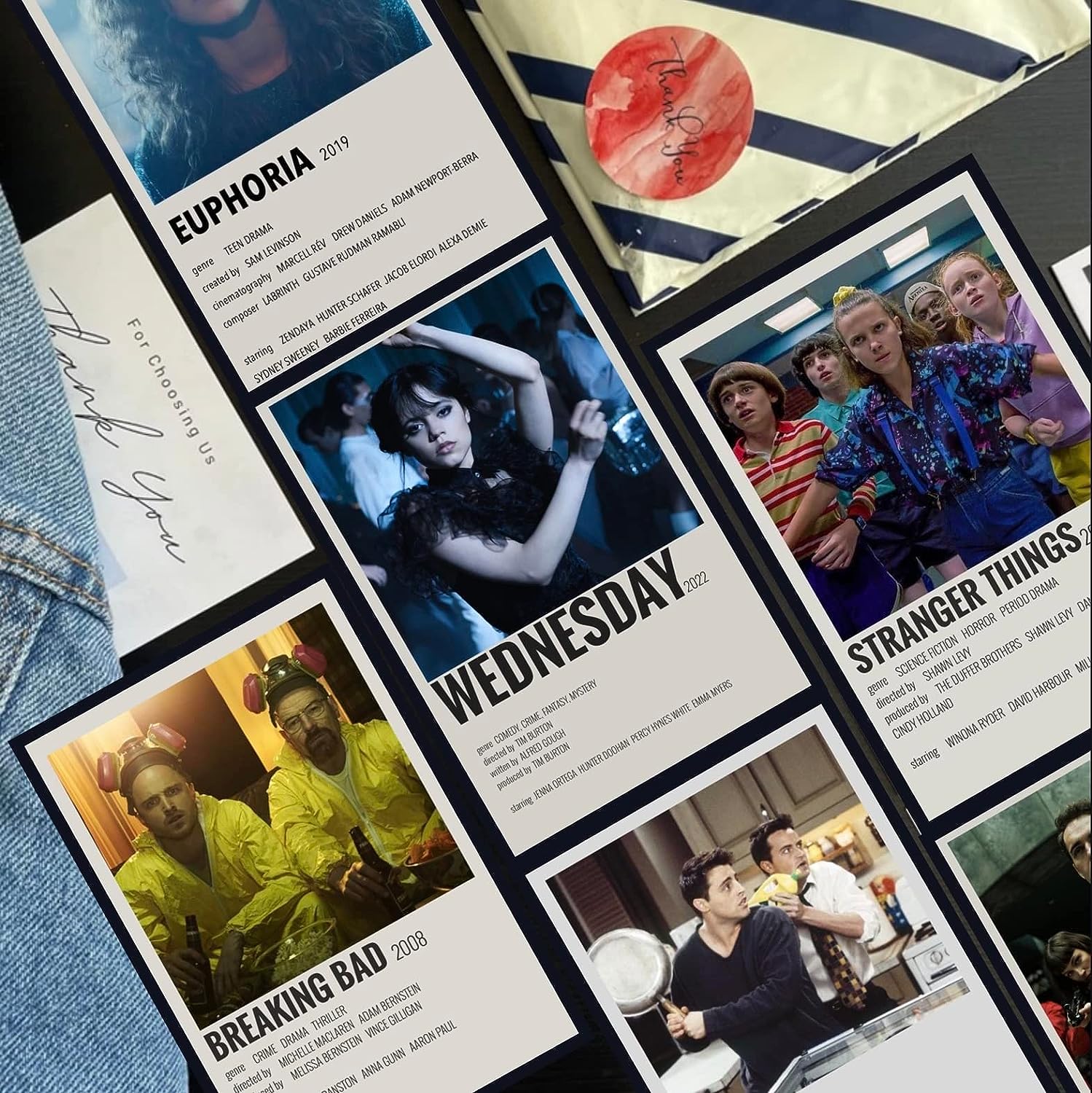 Pack of 20 Polaroid Film Posters 4x6 Inch Glossy Customizable Movie TV Show Wall Collage Decor