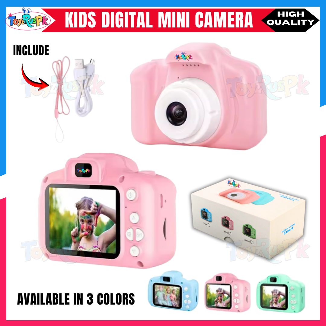 Kids Camera for Girls & Boys | 12MP 1080P HD Digital Video Camera | Kids Selfie Toy Camera | Rechargeable Toddler Camera with Games, Filters & Fun Frames | Shockproof Durable Toy Camera | Perfect Birthday & Christmas Gift Ages 4–15 | Multicolor | ToyzRusP