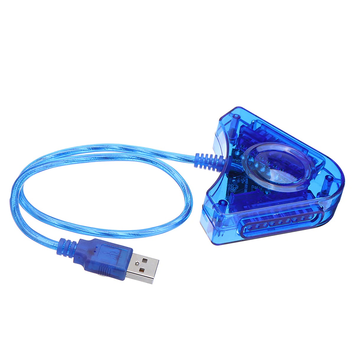 USB PS2 Player Converter USB Controller Gamepad Adapter Converter Cable for PlayStation 2 PS1 PS2 Joypad to PC Games Dual Ports