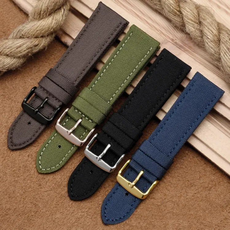 Waterproof canvas watch on sale strap