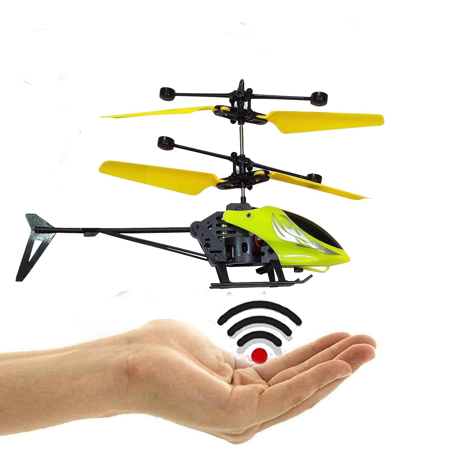 Hand Sensor Flying Helicopter Toy with USB Charging - IR Control Kids Mini Aircraft with LED Lights - Indoor Flying Toys for Boys Girls - No Remote Control Helicopter - Age 8+ Beginner Friendly Gift