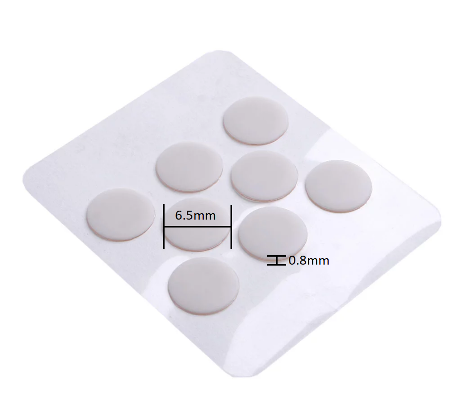20Pcs Dot Mouse Skates Feet Glides 0.8mm PTFE Teflon
