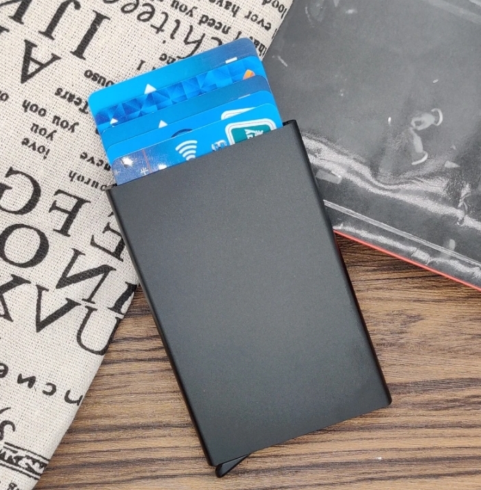 Automatic Metal Pop Up Card Holder Wallet for Men and Woman Slim wallet  Small Card holder