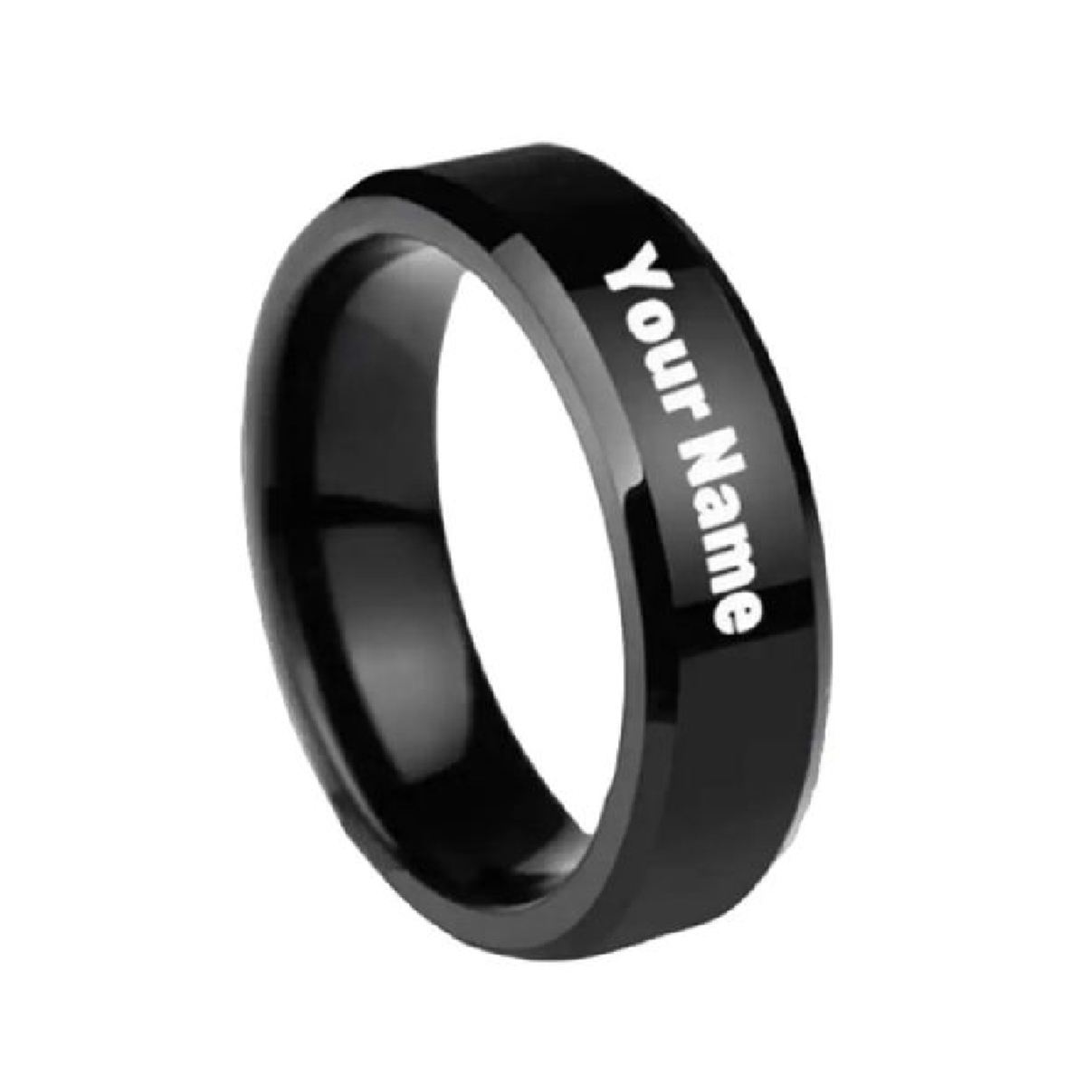 Personalized High-Shine Ring with Free Name Engraving & Gift Box