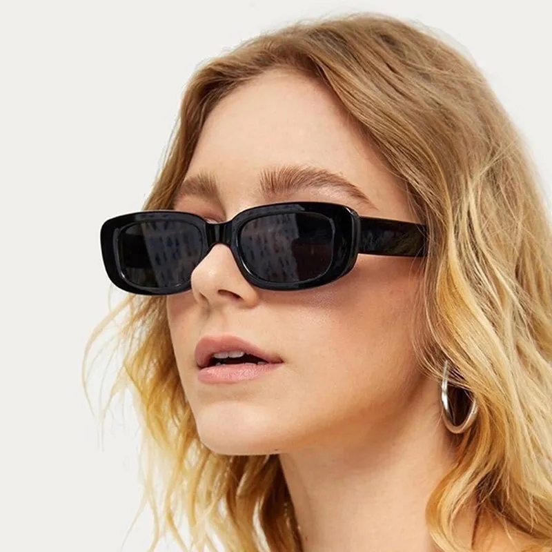 Classic Rectangle Leopard Frame Sunglasses For Women
