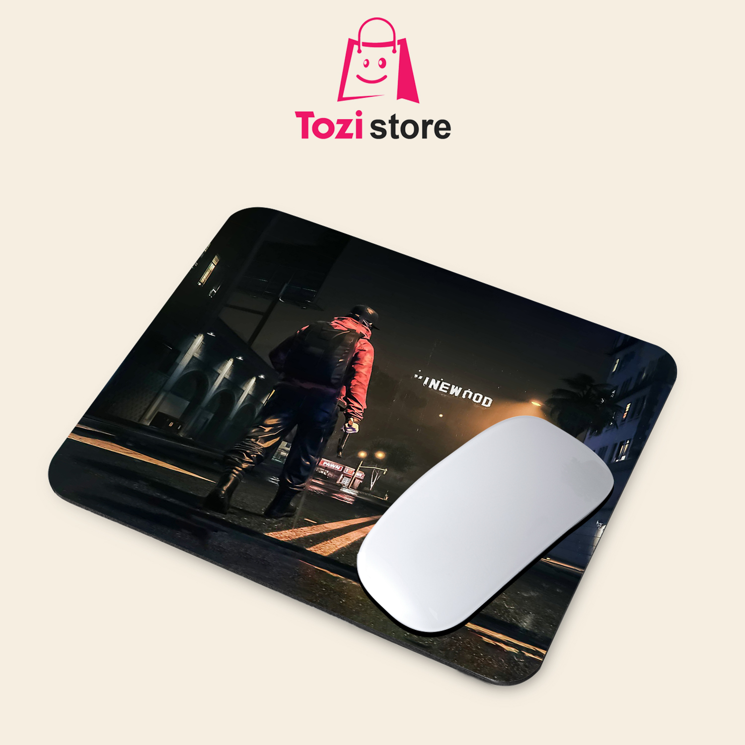 Gaming Mouse Pad Premium 8" x 6.5 Thick Non-Slip Rubber Base, Smooth Cloth Surface for Precision Control - Tozistore price in Pakistan