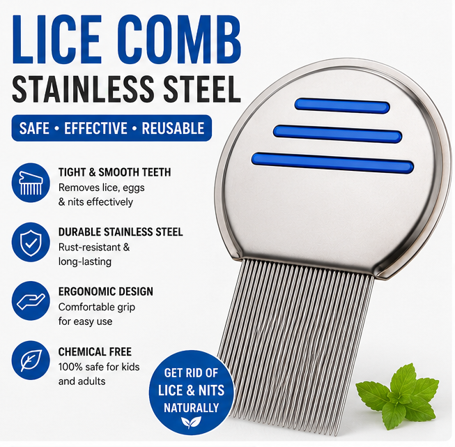 100% Original Stainless Steel Needles Manual Anti Lice Comb Metal Needles For Men Women Comb Grooved Pins Available
