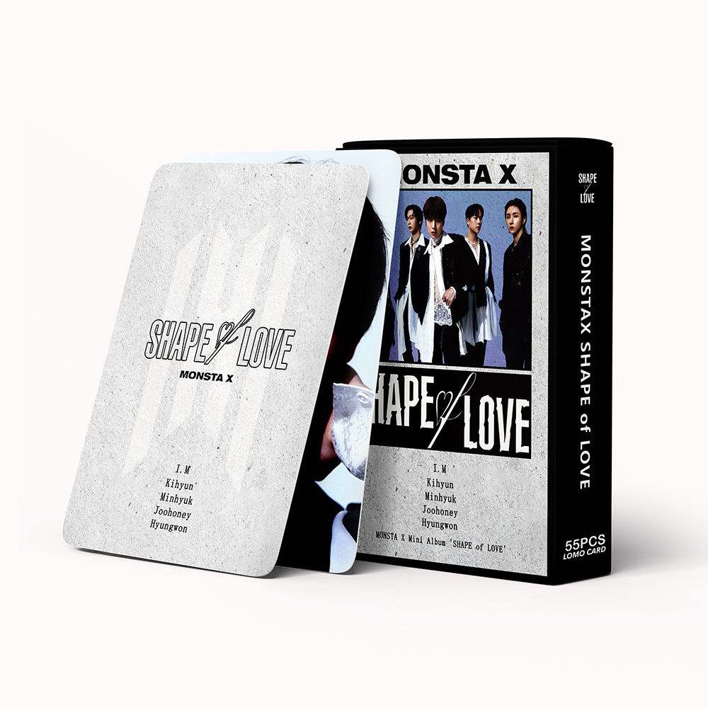 55pcs/set KPOP MONSTAX New Album Shape of Love Lomo Card MONSTA X