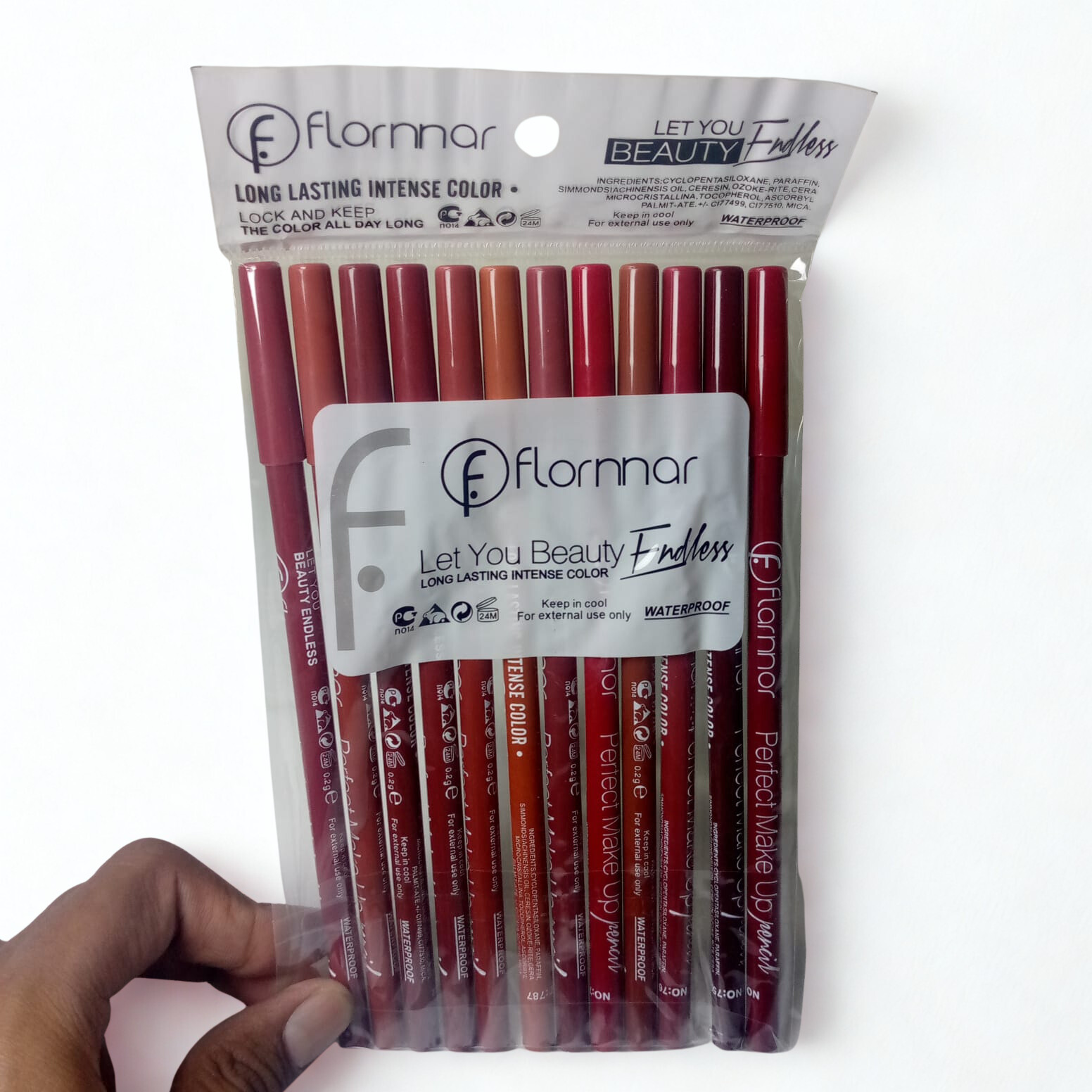 Pack Of 3/6/12 Flornnar Lip Liner Pencil  | Matte Lipstick Pencil Set | Long Lasting Waterproof Lip Liner for Perfect Contour | Soft Smooth Texture | Multi-Shade Nude & Bold Colors | Professional Lip Makeup Cosmetic Pen for Women & Girls